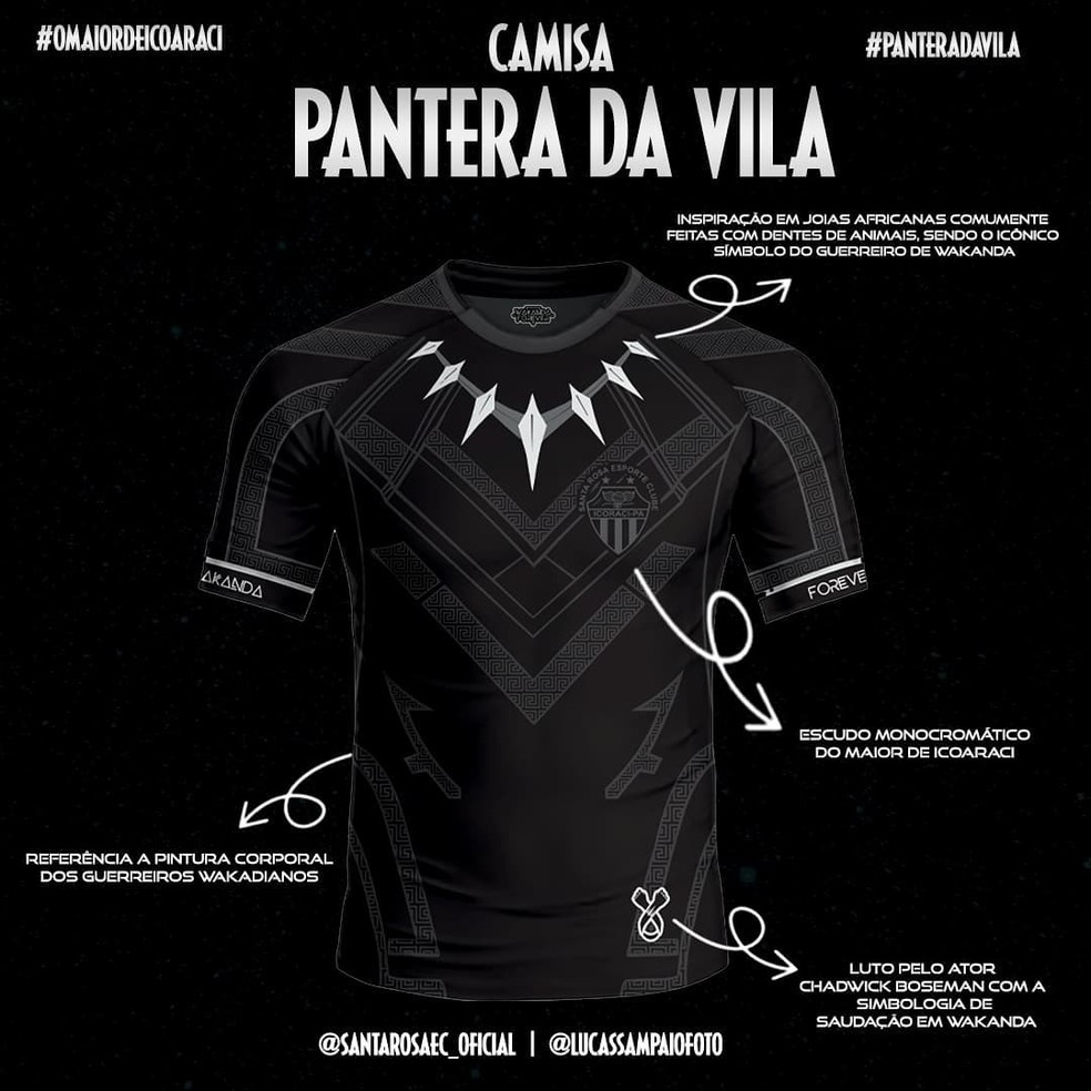Pantera Negra e Marajoara: Santa Rosa lança uniformes para a Série B do Campeonato Paraense