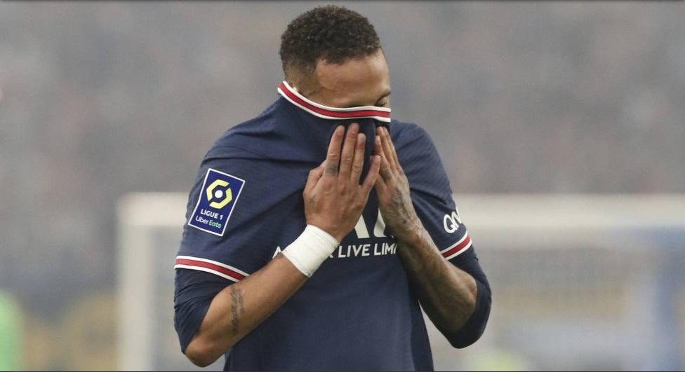 Neymar é eleito 2º pior em campo no empate do PSG contra o Olympique de Marselha: ‘Decepcionante’