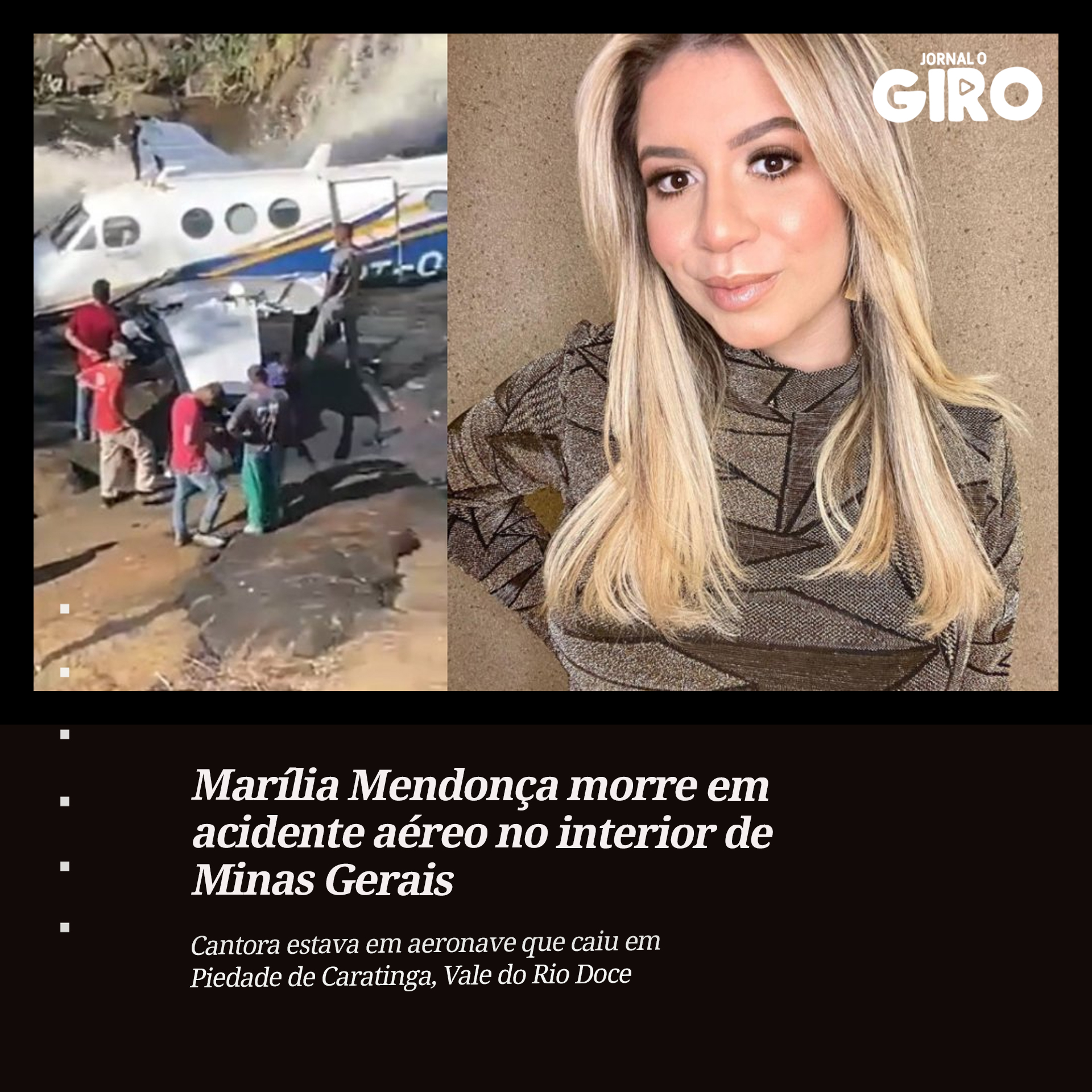Marília Mendonça morre em acidente aéreo no interior de Minas Gerais
